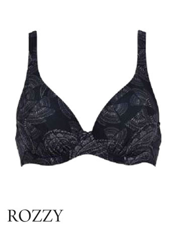 Бюстгальтер купальный Naturana 77078 черно-коричневый Ф