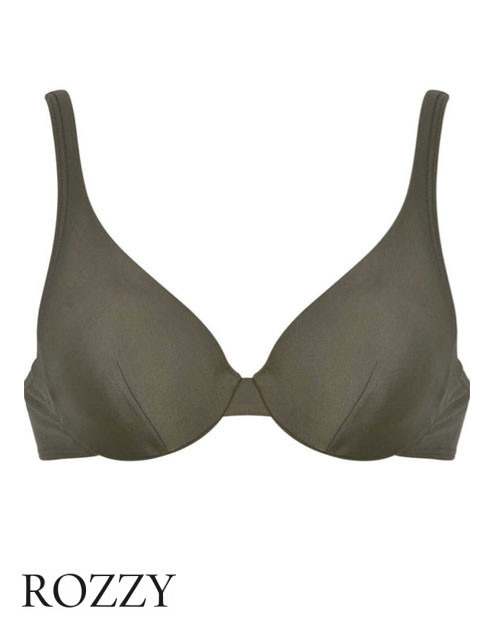 Бюстгальтер купальный Naturana 77060 черный/хаки Ф