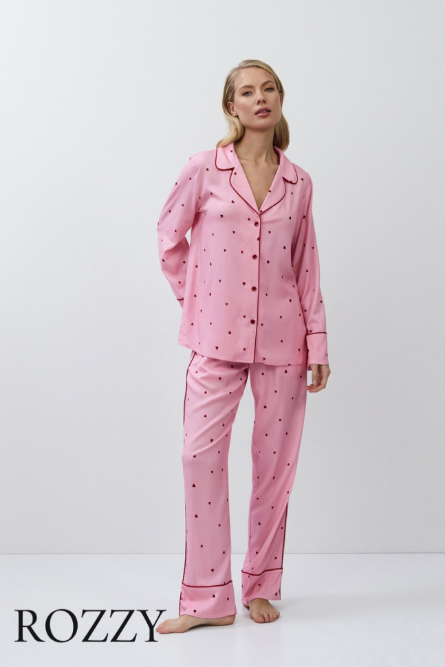 Пижама вискозная Aruelle Cherie розовый