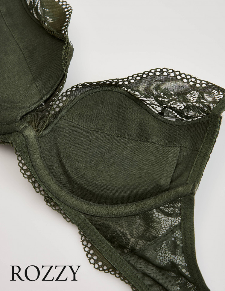 Бюстгальтер планж пуш-ап Esotiq Kavi/78X 43633 темно-зеленый