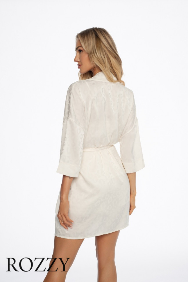 Халат атласный Esotiq Loti 41521 молочный