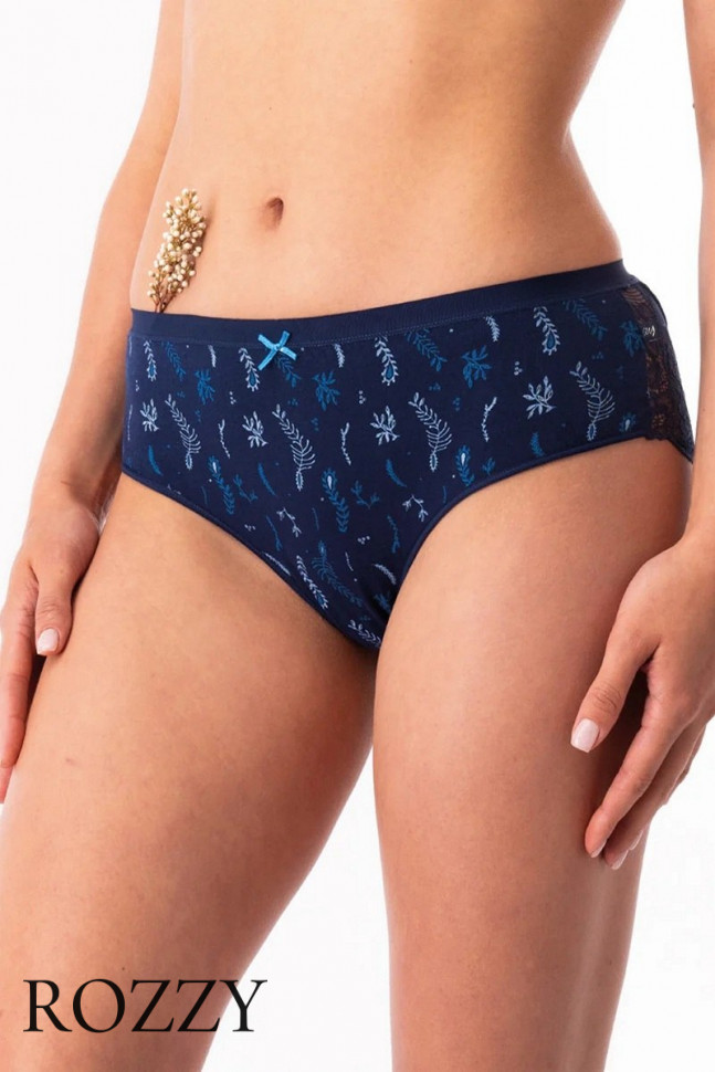 Трусы слипы хлопковые Key LPC 535 темно-синий/голубой (уп.2шт.) 