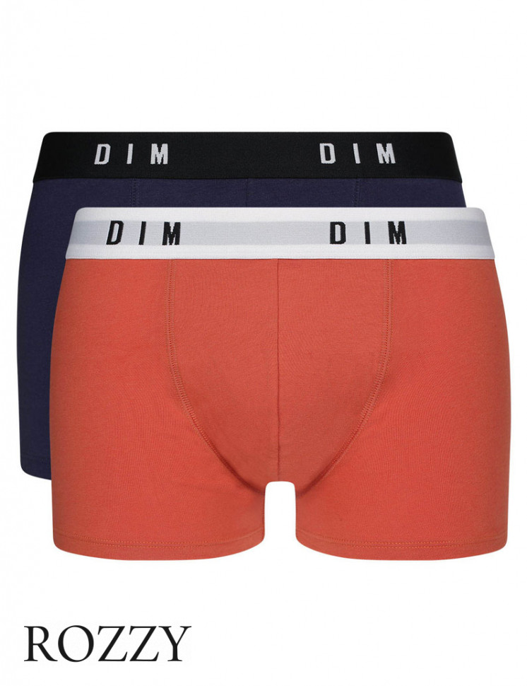 Трусы шорты мужские DIM 0ARL красный/синий деним (уп.2шт.)