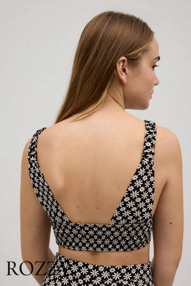 Топ пляжный Ysabel Mora 86108 черный/белый