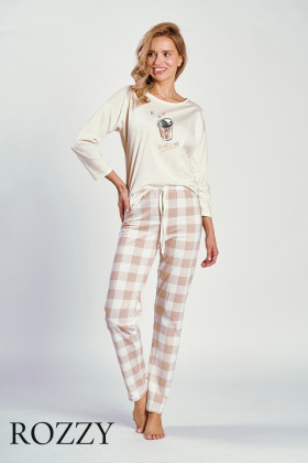 Пижама хлопковая Taro Natalie 3225 светло-бежевый