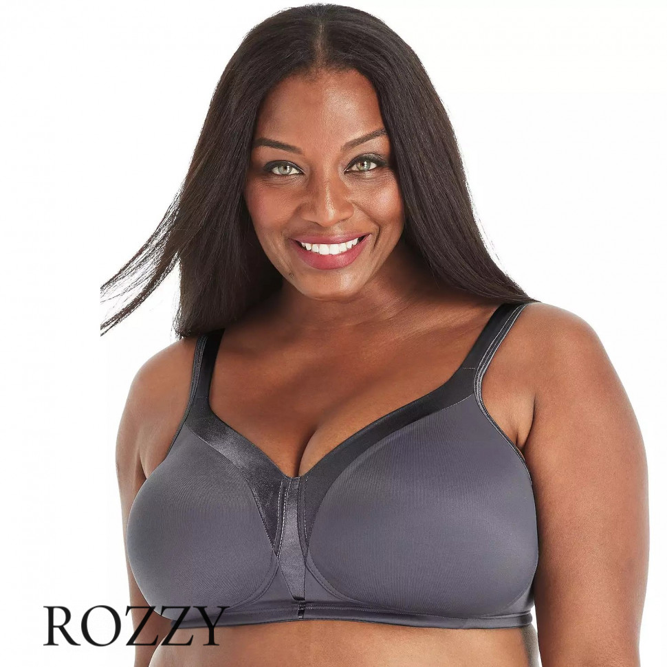 Бюстгальтер спортивный без косточек Playtex 4803 серо-голубой