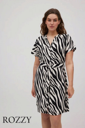 Платье пляжное вискозное Ysabel Mora 86157 черный/белый