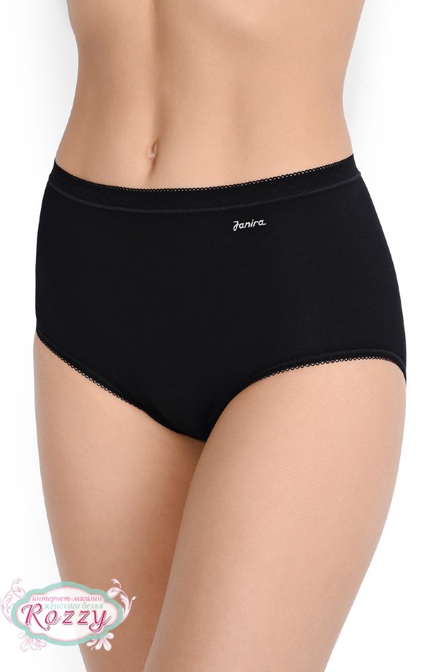 Трусы макси хлопковые Janira 31643 (уп.2шт.) белый, ванильный, песочный, черный 
