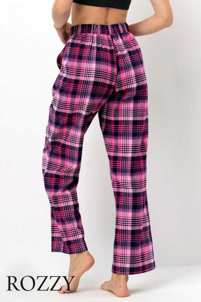 Брюки домашние фланелевые Key LHE 490 фиолетовый