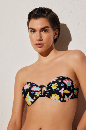 Бюстгальтер купальный Ysabel Mora 82176 черный/мультиколор