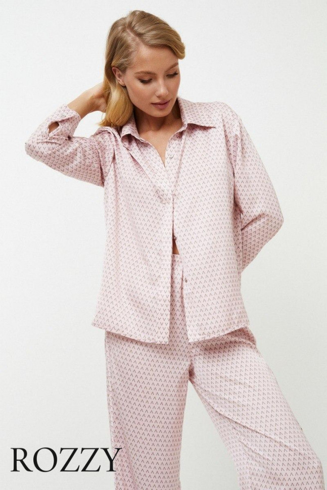 Пижама атласная Aruelle Aurelia светло-розовый