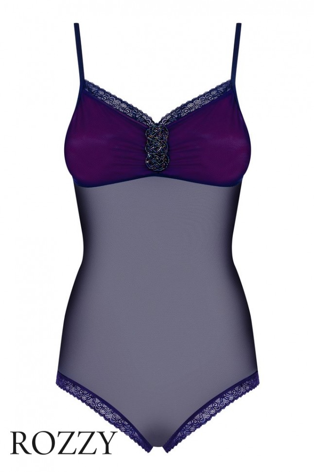 Боди Obsessive Suella Teddy фиолетовый