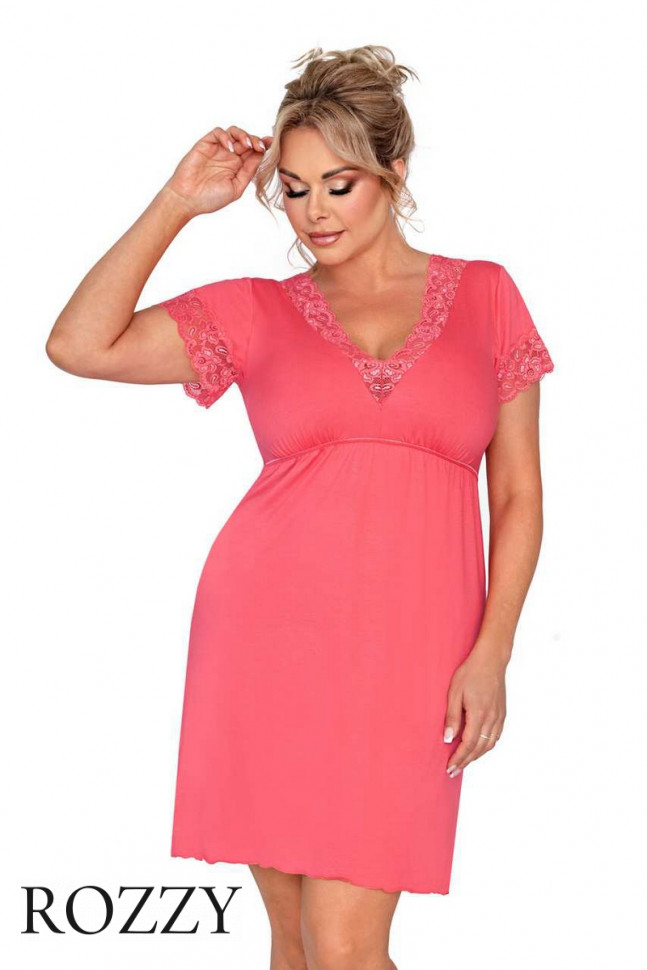 Сорочка вискозная Donna Mariza Plus коралловый