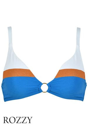 Бюстгальтер купальный Naturana 77074 синий/мультицвет Ф