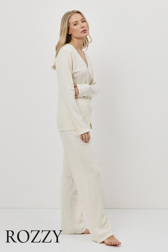 Пижама хлопковая Aruelle Cambria Set экрю