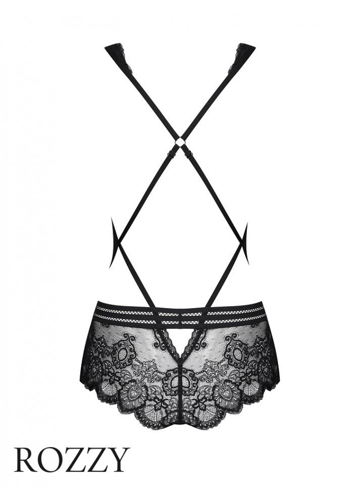 Боди Obsessive 853 Teddy черный   