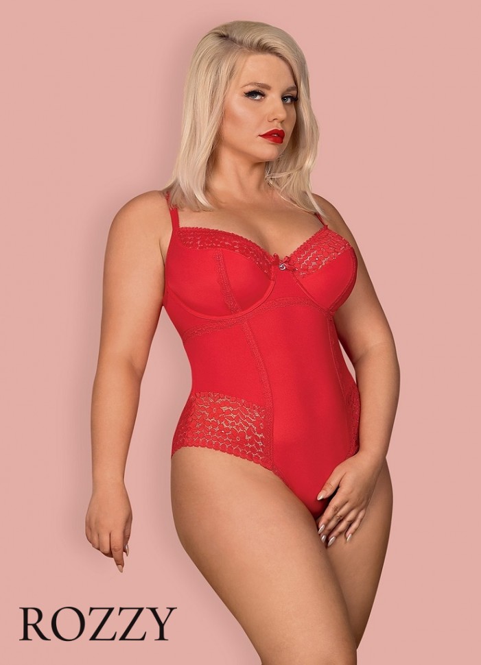 Боди Obsessive Jolierose Teddy красный 