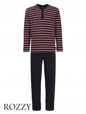 Пижама мужская Ceceba 030946/4XL-5XL синий/красная полоска