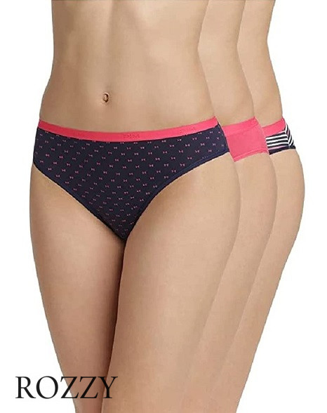 Трусы слипы хлопковые DIM Les Pockets Cotton 4C17 розы (уп.3шт.)