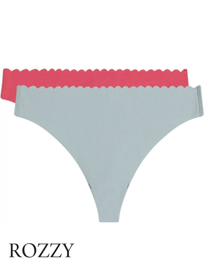 Трусы стринги обрезные хлопковые Dim Bodi Touch Cotton 0A6M розовый/глина (уп.2шт.)