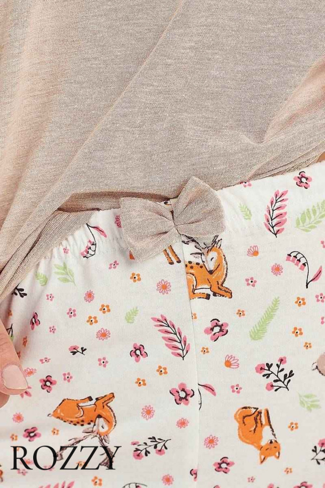 Пижама хлопковая Taro Nell 3001 бежевый/кремовый