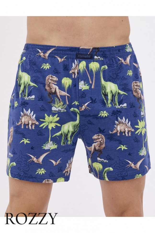 Трусы боксеры мужские Cornette 001/011-14 джинс/зеленый 