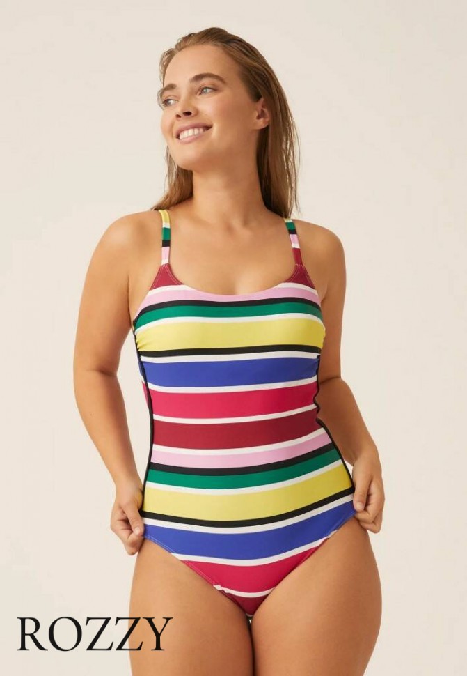 Купальник слитный Naturana Central Park 73407 розовый/зеленый/фиолетовый Ф