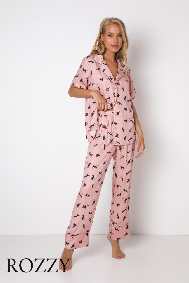 Пижама вискозная Aruelle Polly пыльная роза