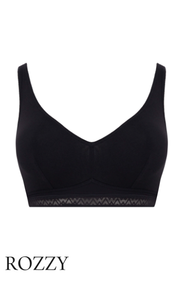 Бюстгальтер без косточек хлопковый Naturana Baumwolle 5331 черный К