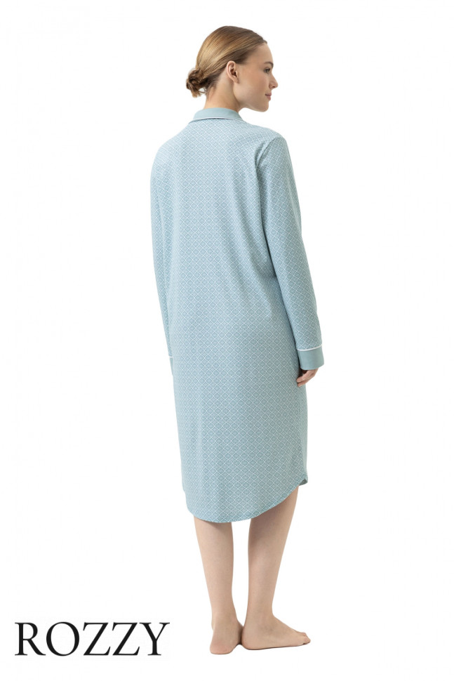 Сорочка хлопковая Mey Finest Dreams 1230099 голубой