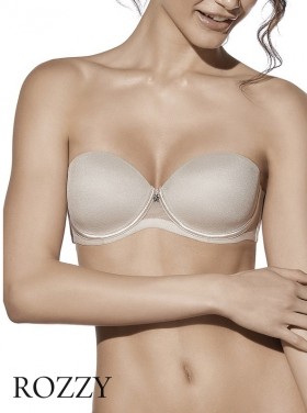 Бюстгальтер балконет Selene Esmeralda серо-бежевый