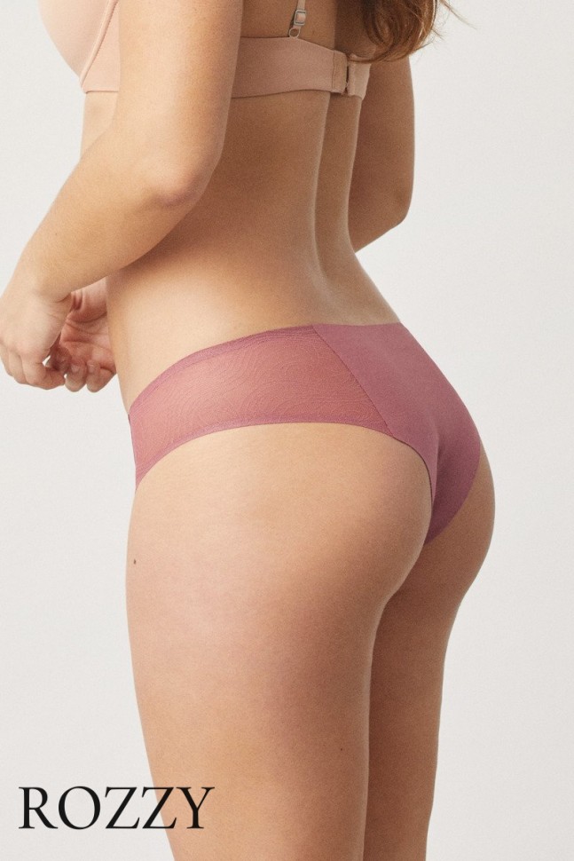 Трусы бразильяна хлопковые обрезные Ysabel Mora 19316 пыльная роза