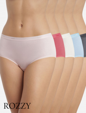 Трусы шорты хлопковые DIM Les Pockets Eco 4H01/5 розовый/кремовый/голубой/серый (уп.5шт)