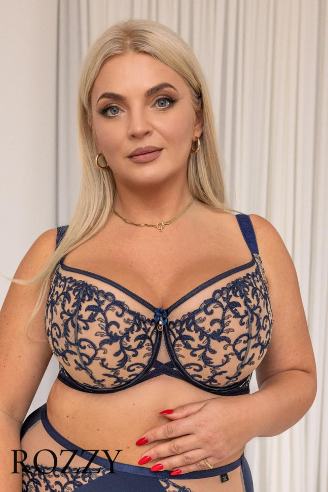 Бюстгальтер балконет Kris Line Mystery темно-синий