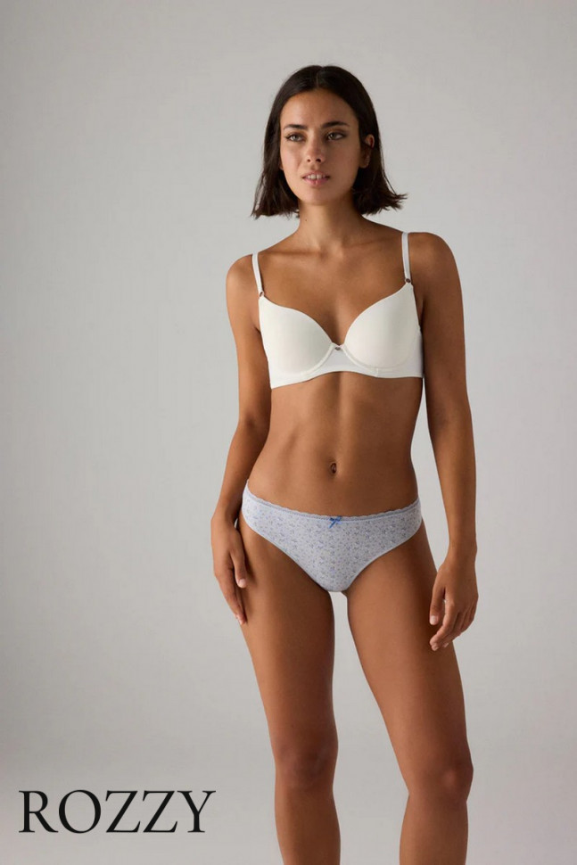 Трусы стринги хлопковые Ysabel Mora 19022 светло-голубой/васильковый (уп.2шт.)