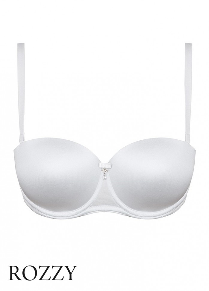 Бюстгальтер балконет пуш-ап Poupee Simone белый 1