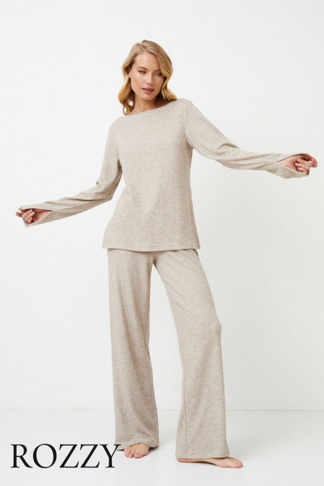 Пижама Aruelle Davina бежево-серый