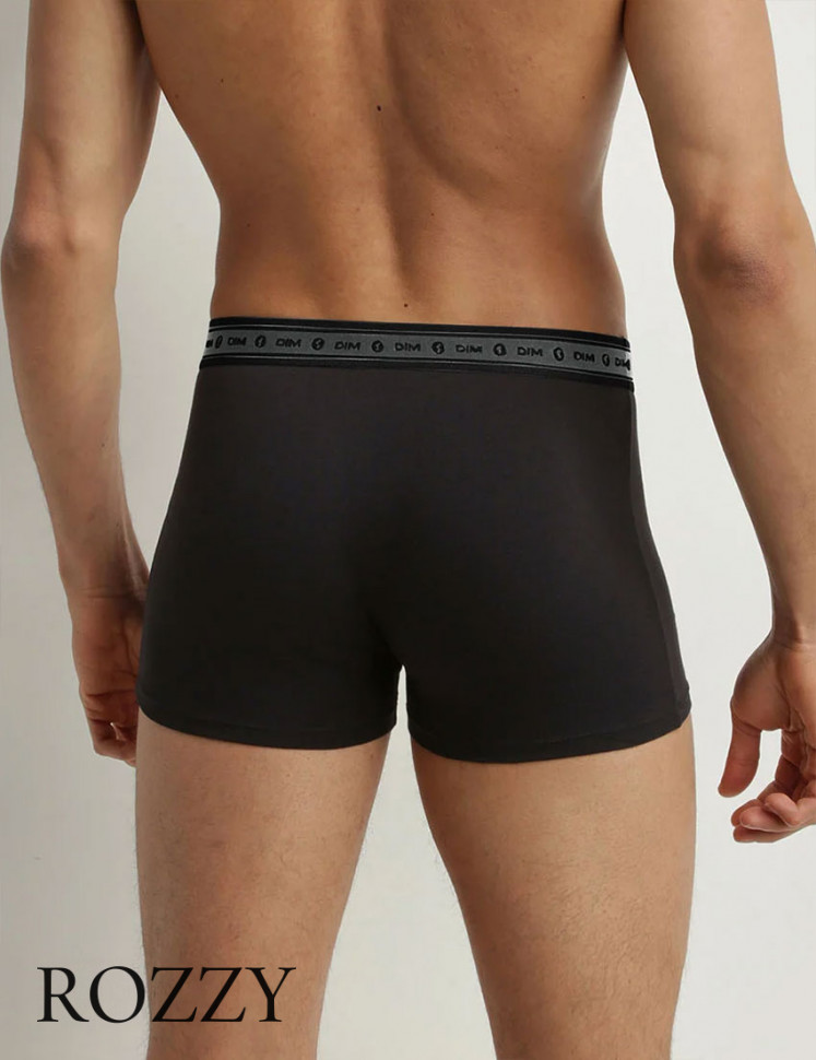 Трусы шорты мужские DIM 0A6C черный/серый (уп.2шт.)