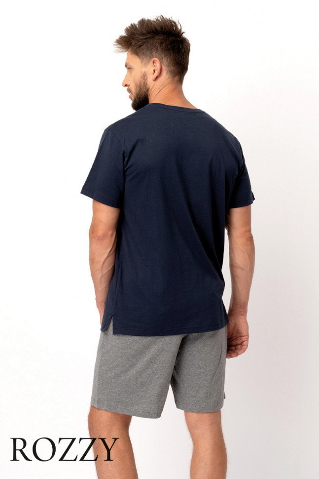 Пижама мужская Key MNS 749 темно-синий/серый