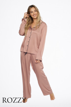 Пижама атласная Esotiq Dill 41490 пыльная роза