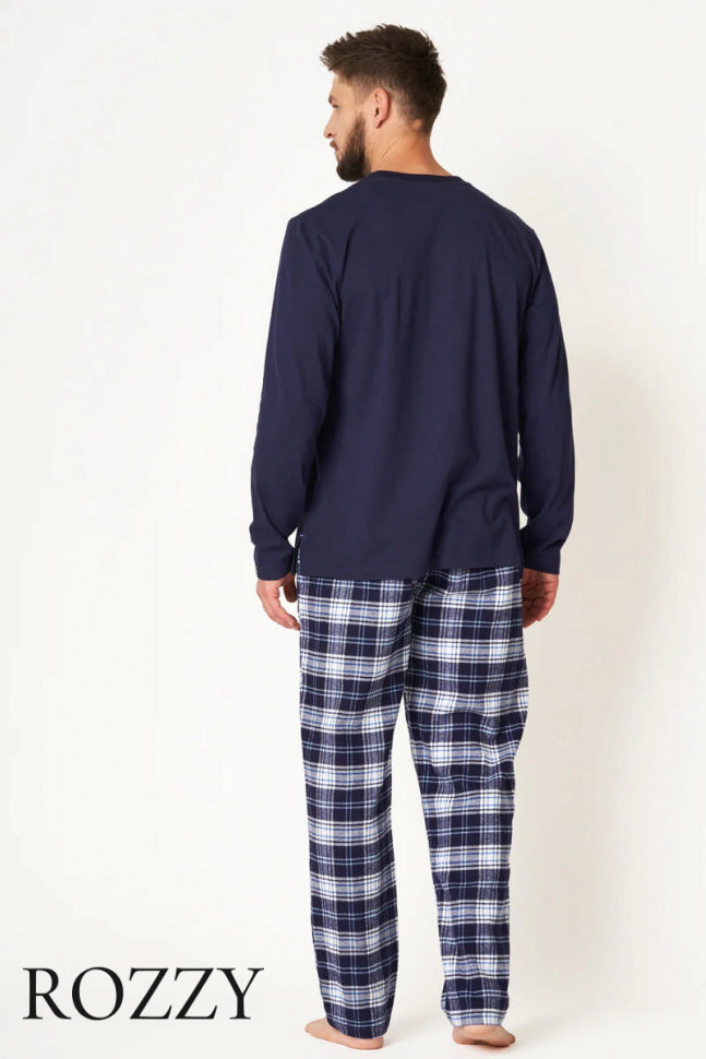 Пижама мужская Key MNS 412 темно-синий/белый