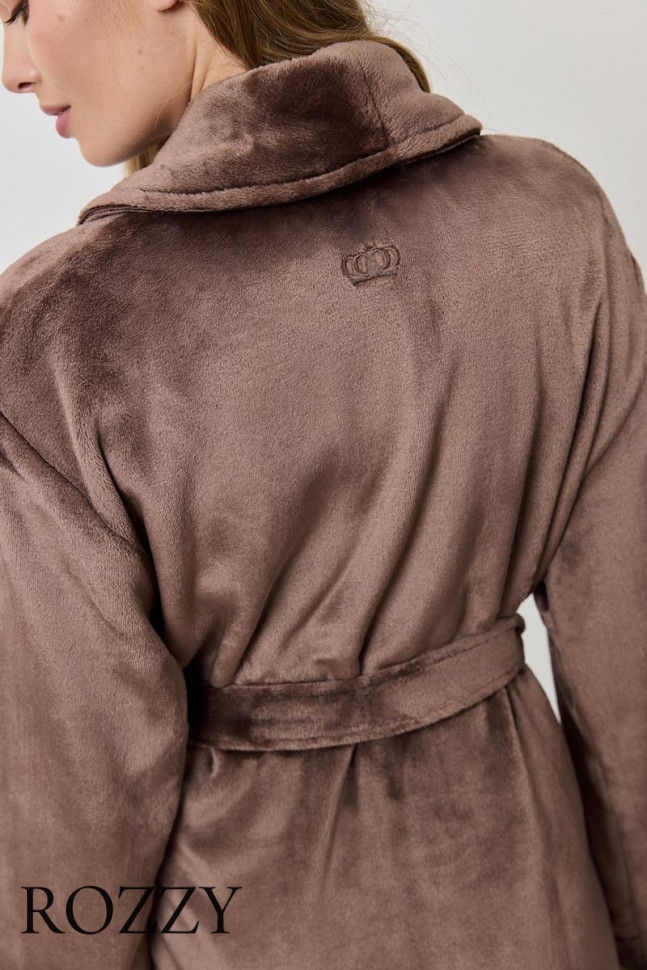 Халат флисовый Aruelle Eva Brown шоколадный