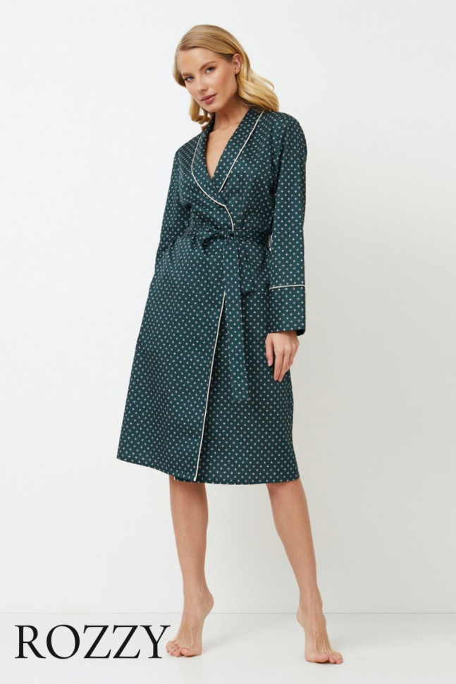 Халат хлопковый Aruelle Griselle зеленый