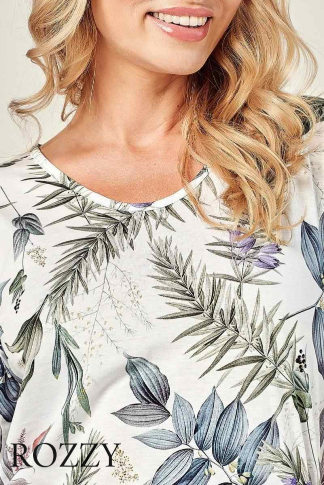 Сорочка хлопковая Taro Ariana 2981/3015 белый/мультиколор