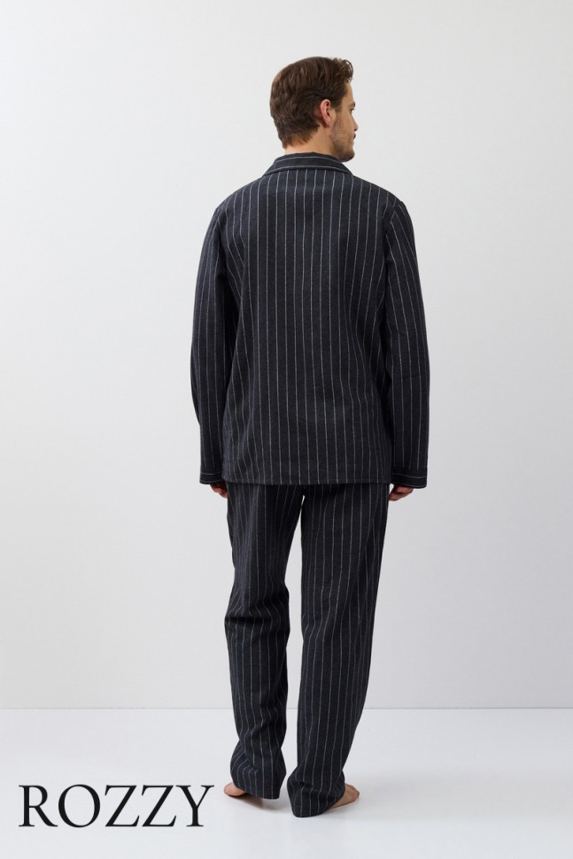 Пижама мужская фланелевая Aruelle Caleb графитовый