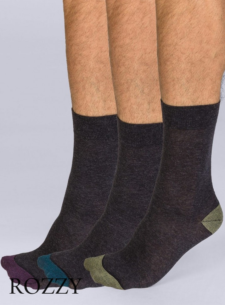 Носки мужские DIM 06KL антрацит (уп.3шт.)