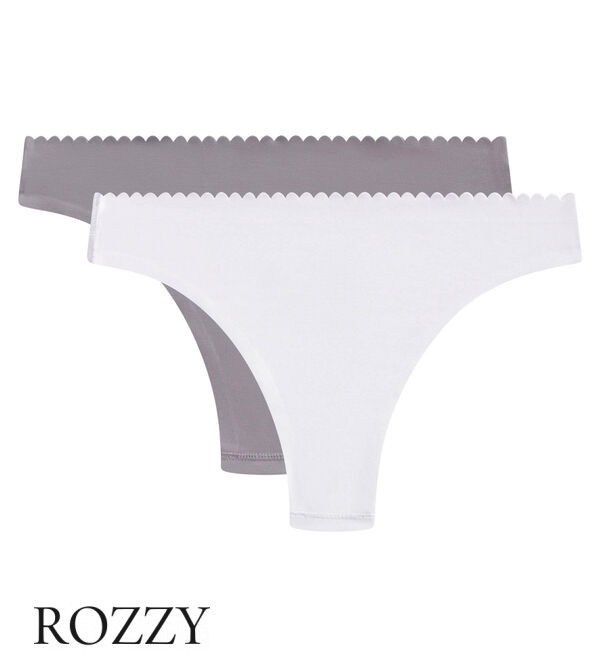 Трусы бразильяна хлопковые DIM Body Touch Easy 0DFR белый/серый