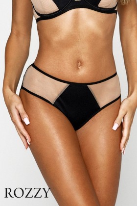 Трусы классика Kinga Lou Black P-932/2 черно-бежевый