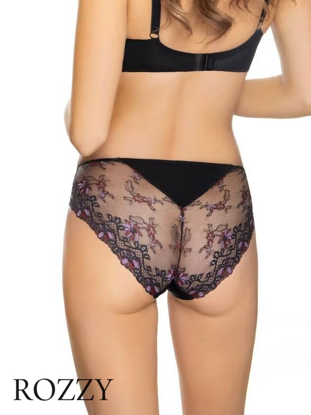 Трусы слипы Corin Daisy 02722 черный/сиреневый