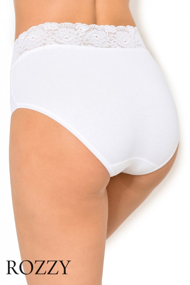 Трусы макси хлопковые Janira Dolce Cinture 31785 белый, песочный, черный